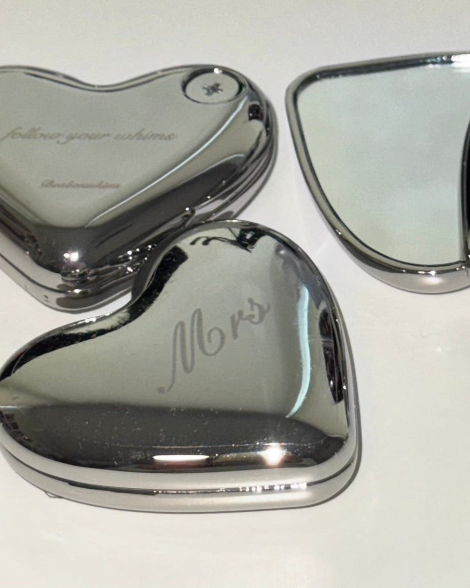 HEART POCKET COMPACT MIRROR
