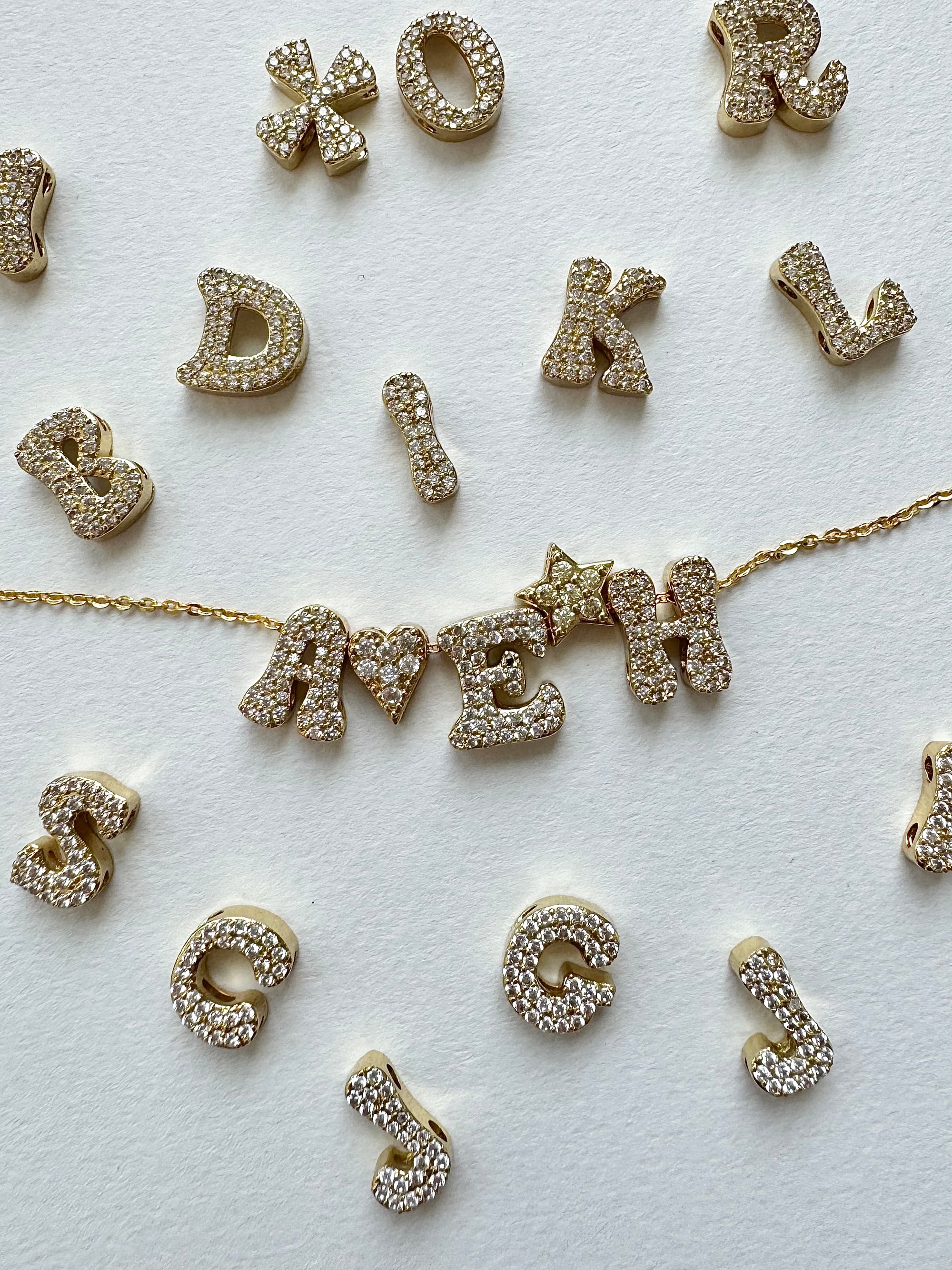 BUILD YOUR MICROPAVE INITIAL NECKLACE