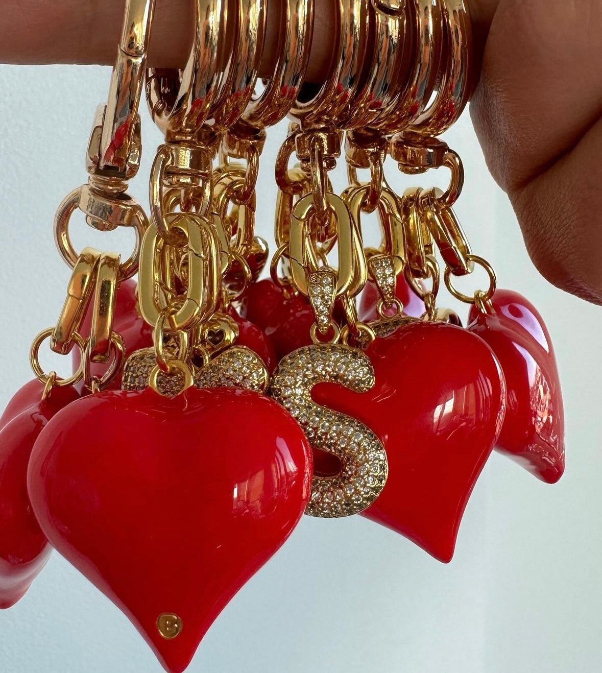 CHERRY POP HEART KEYCHAIN