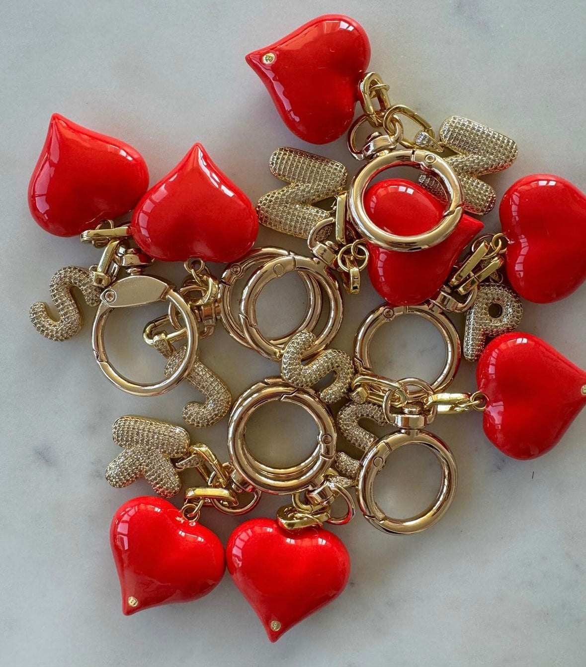 CHERRY POP HEART KEYCHAIN