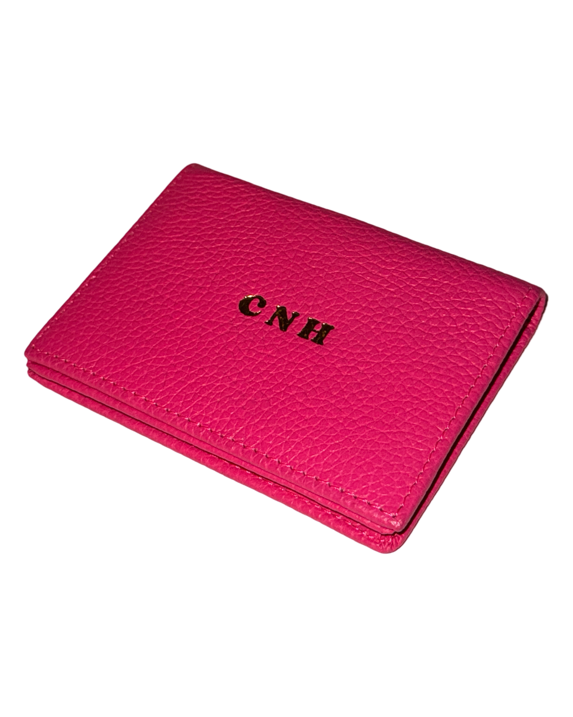 BISOU MONOGRAMMED LEATHER CARD CASE