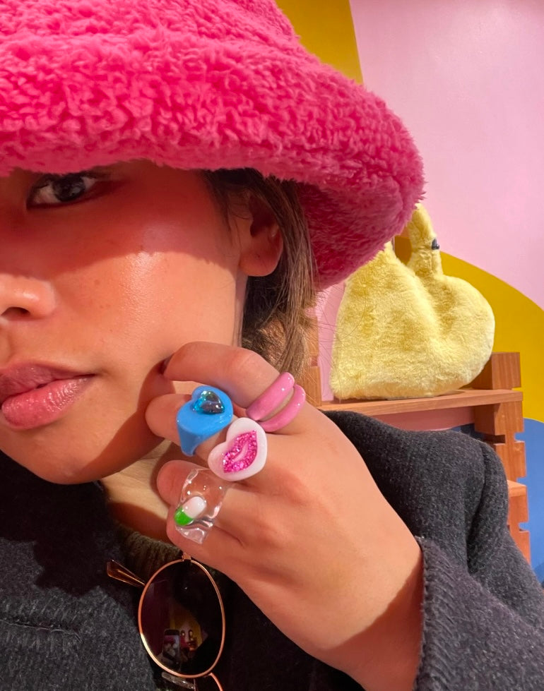 BABY BLUE RAINBOW LUCKY RING