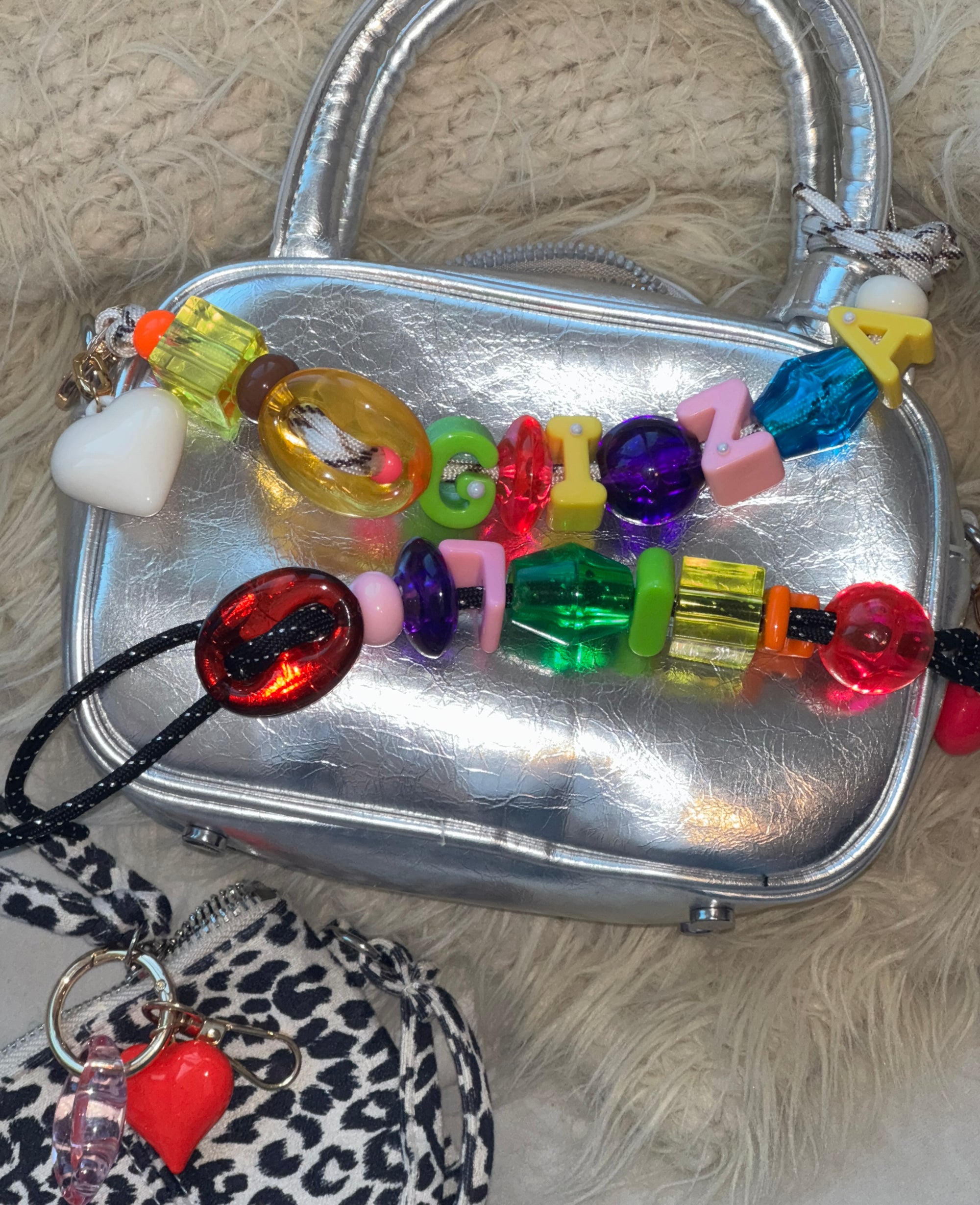 CUSTOM SUGAR CUBE BAG CHARM KEYCHAIN