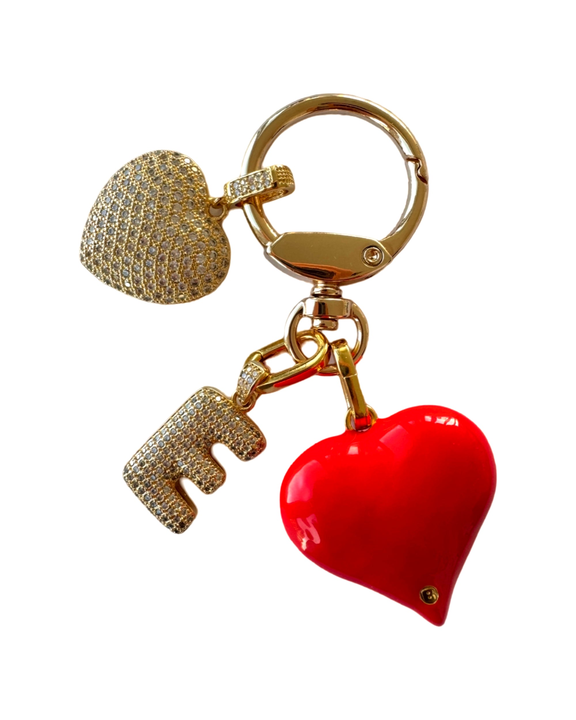 CHERRY POP HEART KEYCHAIN