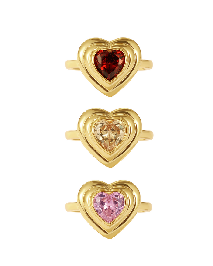 RETRO HEART RING