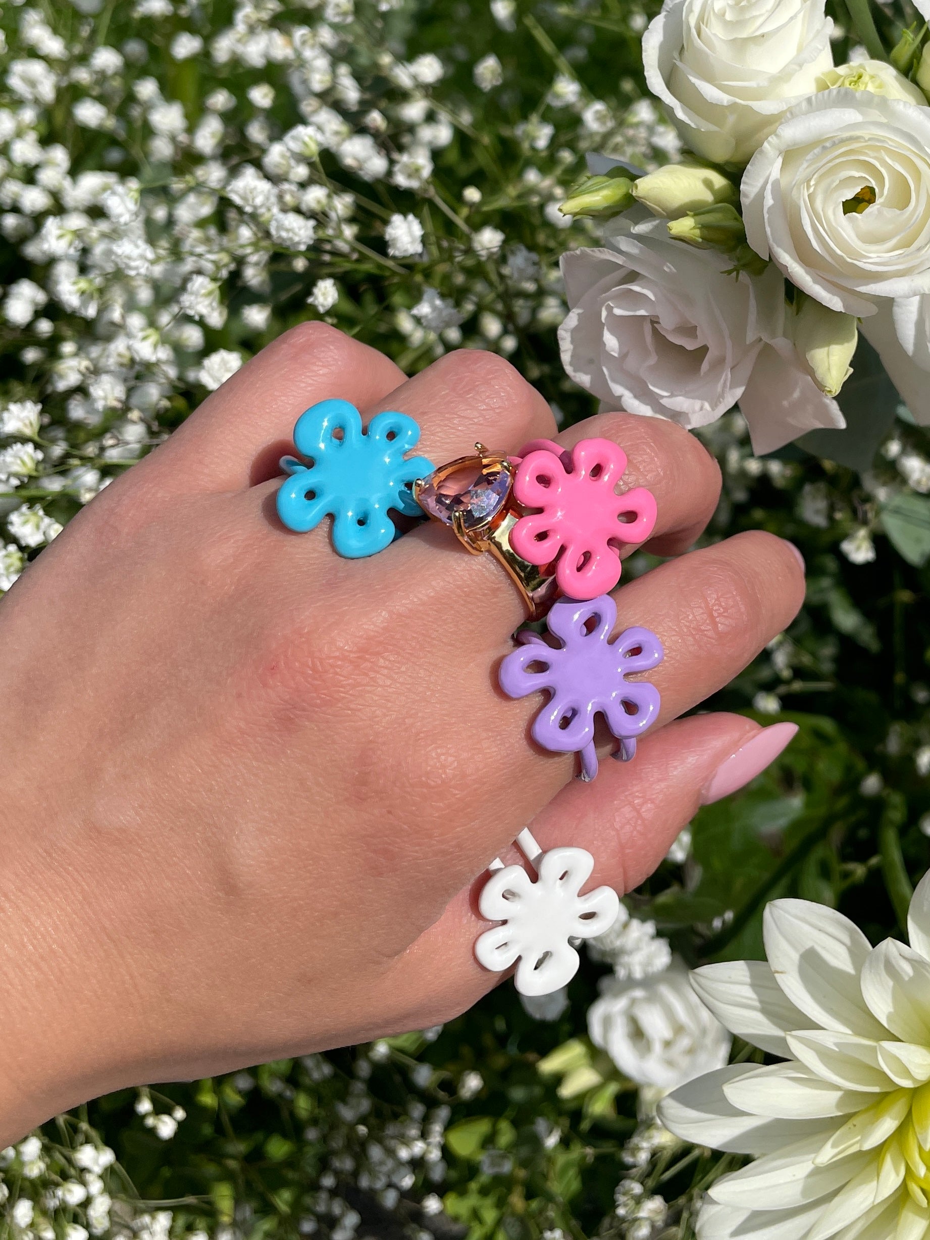 ADJUSTABLE FLOWER BOMB RING