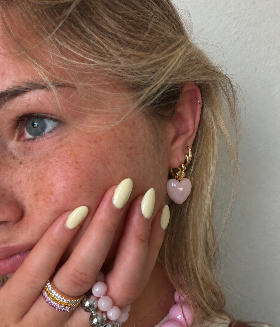 SUPER GLAZED HEART EARRING (SINGLE)