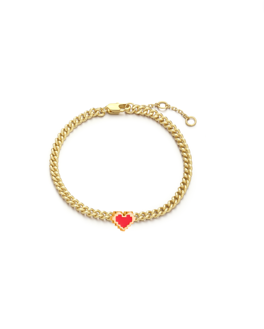 LEVEL-UP HEART CHARM BRACELET