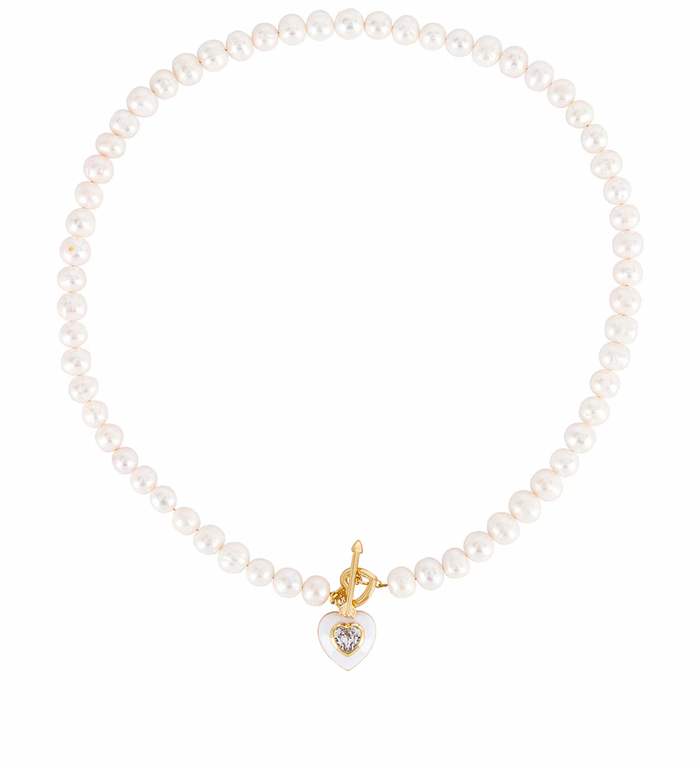 CUPID'S ARROW PEARL NECKLACE