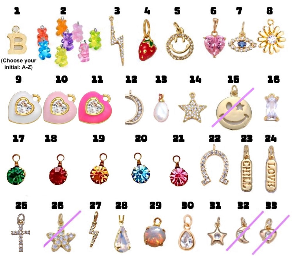 BONBON CHARM NECKLACE (A-Z)