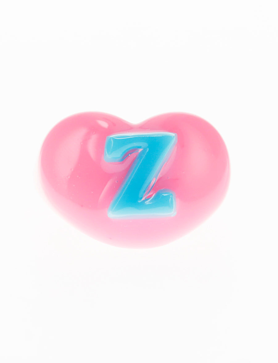 CHOOSE YOUR INITIAL PINK LUCKY RING