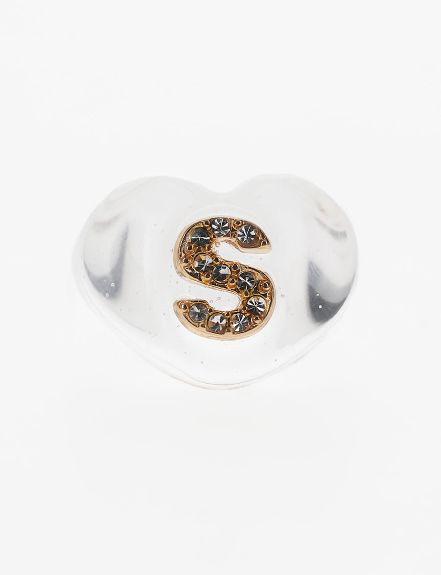 CHOOSE YOUR INITIAL FROSTY LUCKY RING