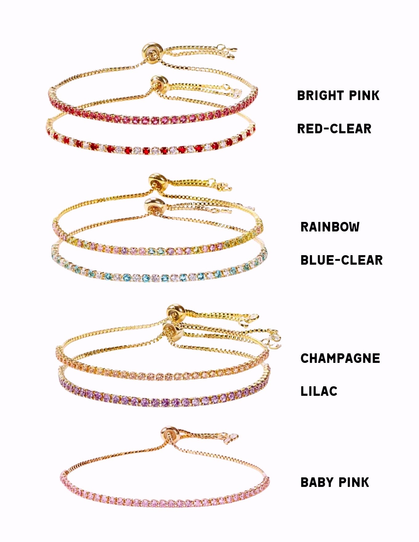 ADJUSTABLE TWINKLE TENNIS BRACELET