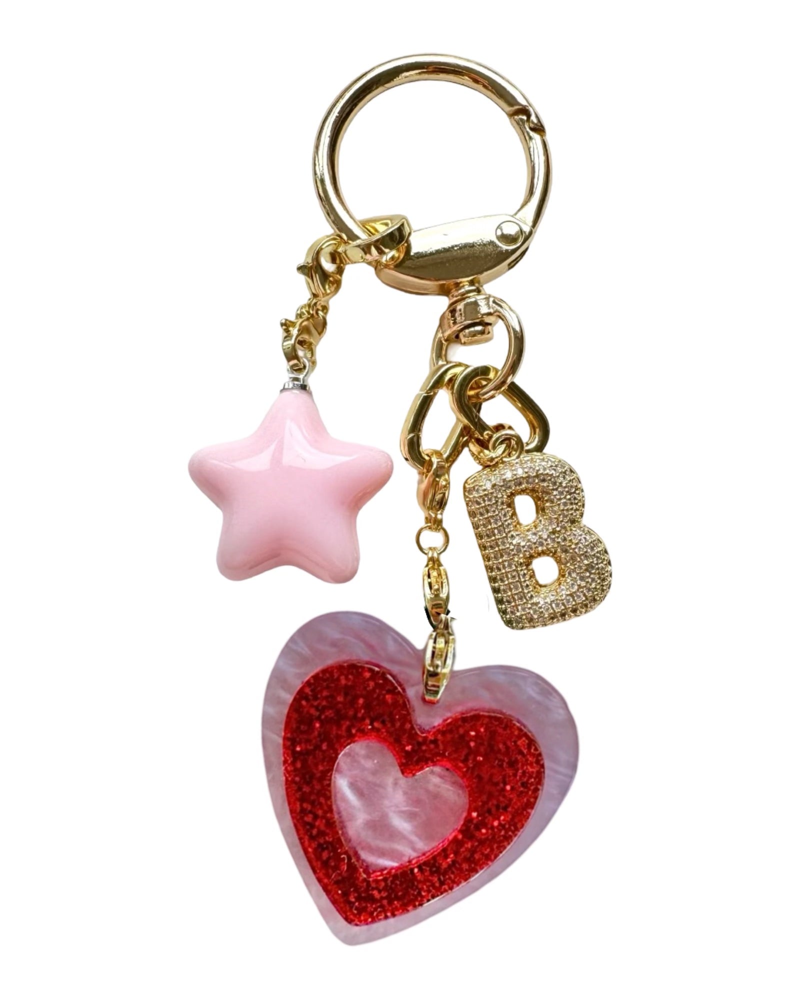 DOUBLE HEART KEYCHAIN