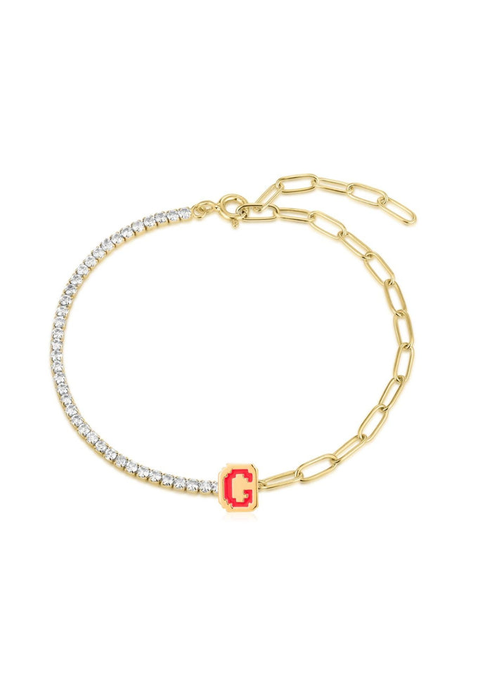 LEVEL-UP SOLO INITIAL CHARM BRACELET