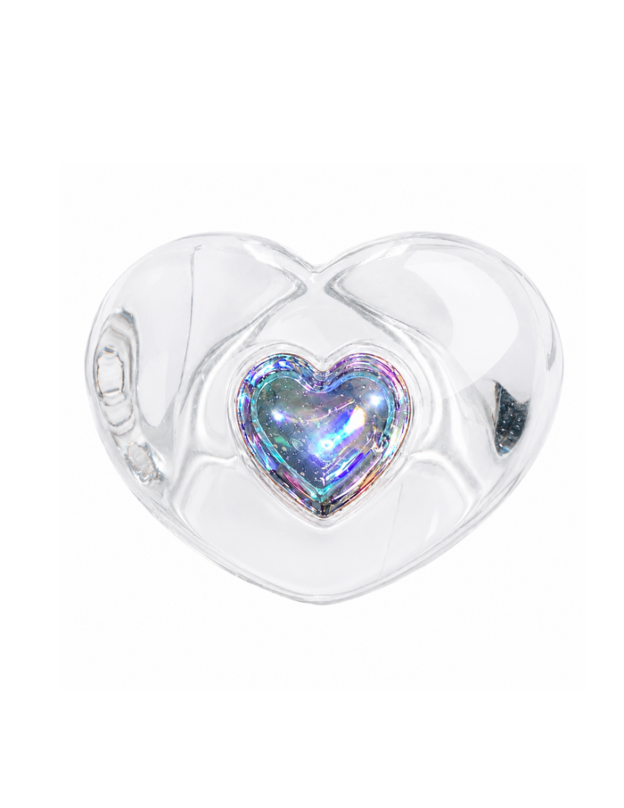 IRIDESCENT HEART RING