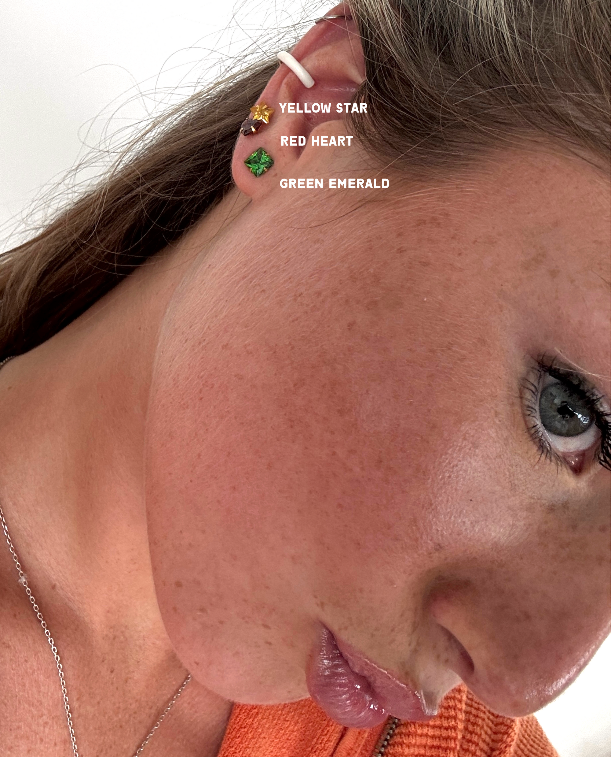BIGGIE STERLING SILVER "STICKER EARRINGS" (FULL SET)