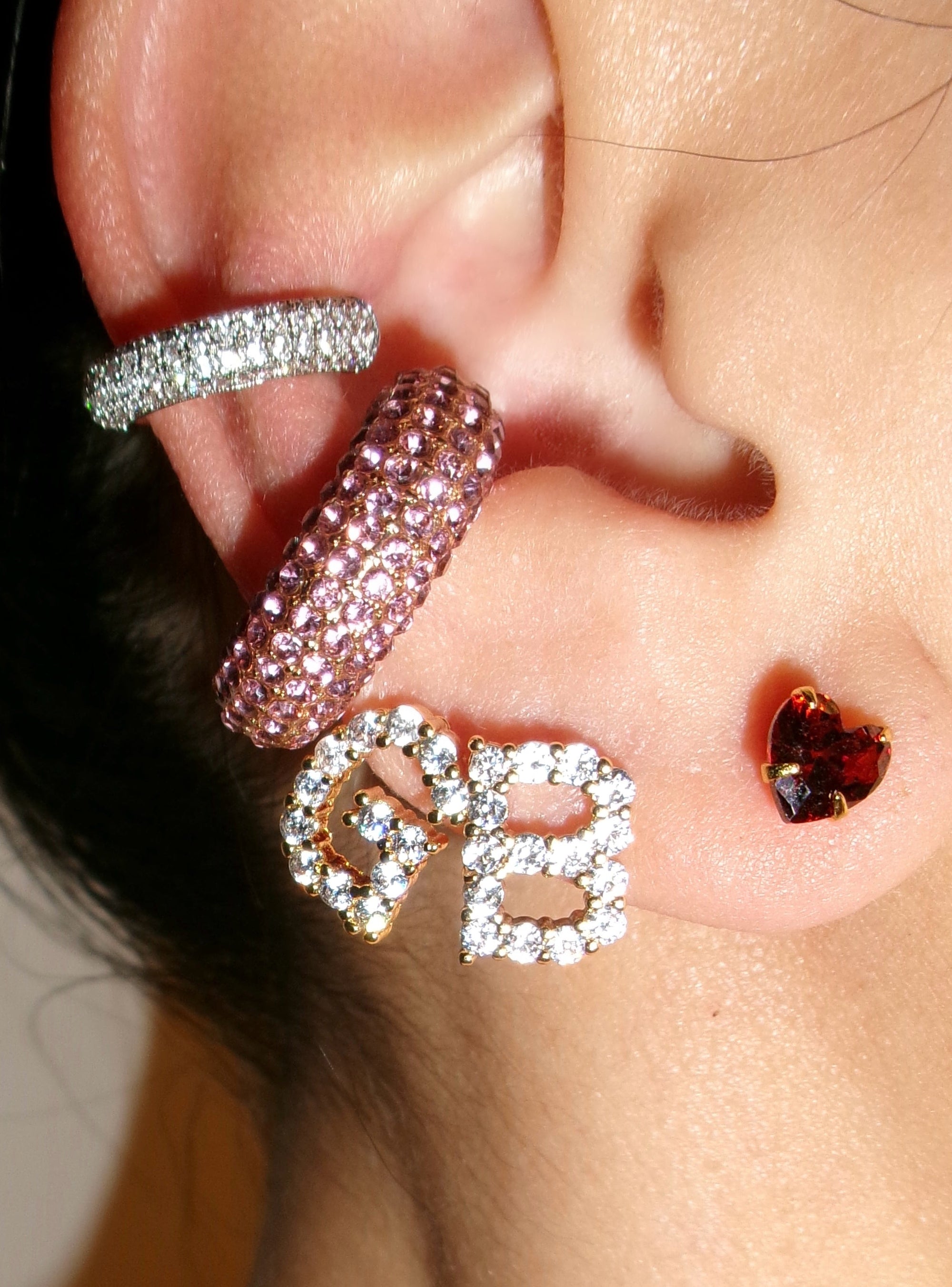 BIGGIE STERLING SILVER STICKER EARRING (SINGLE)