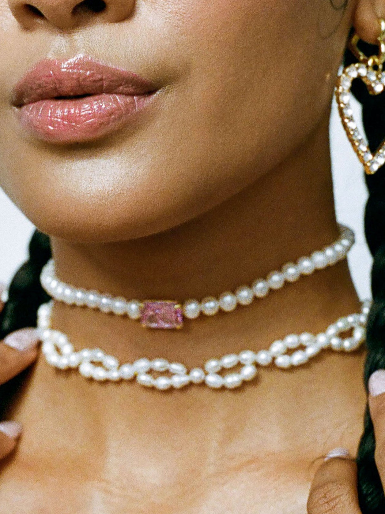 TWISTY PEARL DROP NECKLACE
