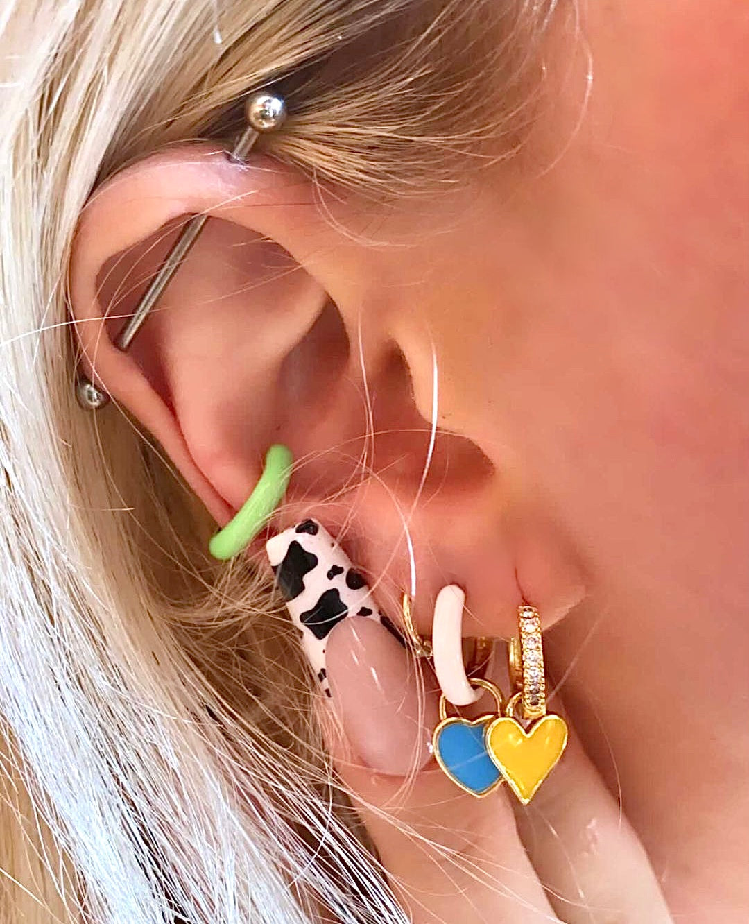 HEART HUGGIE EARRING